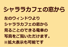 シャララカフェの窓から